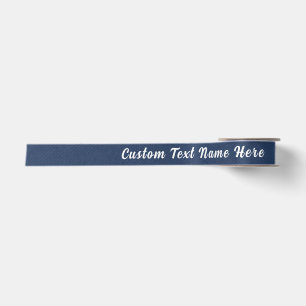 Faux Denim Ribbon Personalized Text Satin Ribbon
