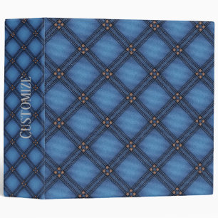 Faux Denim Texture  3 Ring Binder