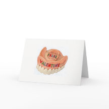 Faux Dents Valentines Carte Jour