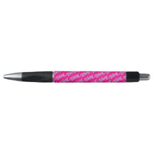 Faux diamond on hot pink bling design pen