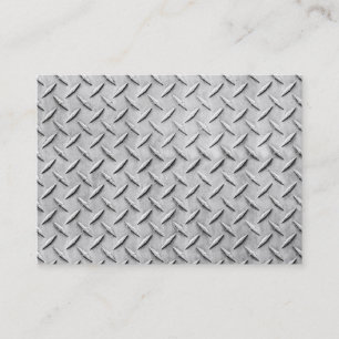 Faux Diamond Plating Background Business Card