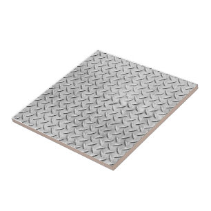 Faux Diamond Plating Background Tile