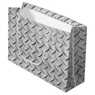 Faux Diamond Plating Large Gift Bag