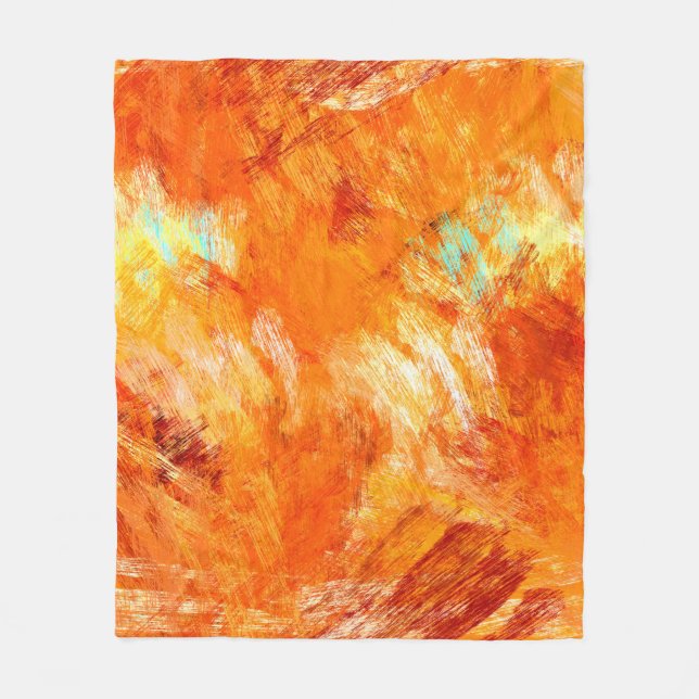 Faux digital brushstroke seamless texture. Colorfu Fleece Blanket (Front)