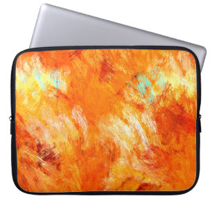 Faux digital brushstroke seamless texture. Colorfu Laptop Sleeve