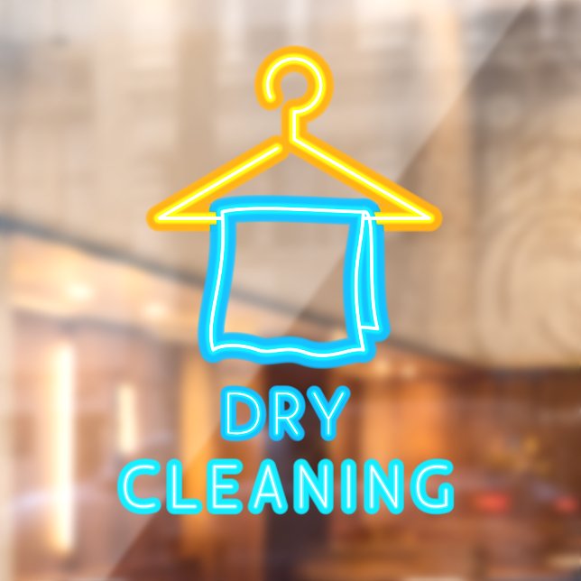 Faux Dry Cleaning Neon Sign Dry Cleaners Front  (Sheet 2)