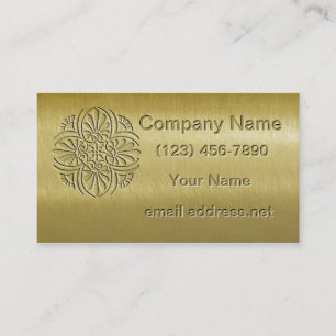 Faux Embossed Brass Business Card
