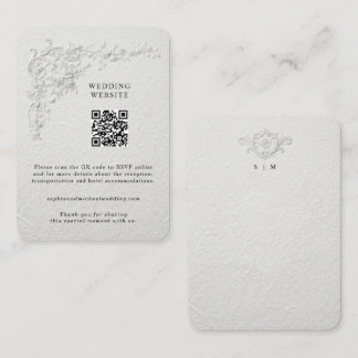 Faux Embossed Floral Enclosure Card