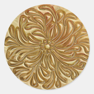 Faux Embossed Gold Design Seal
