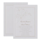 Faux Embossed Orchids Frame Formal Elegant Wedding