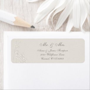 Faux Embossés Fleurs sauvages Réponse du Mariage o