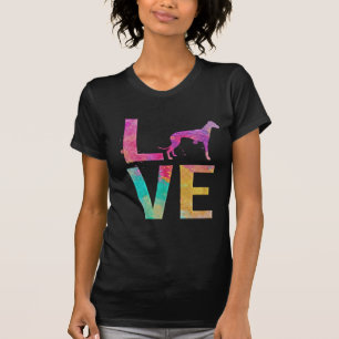 Faux Embroidery Greyhound Love T-Shirt