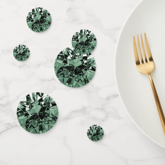 Faux Emerald Green Diamond Confetti (Group)