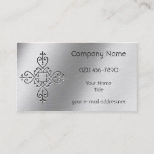 Faux Etched Aluminum Design Business Card