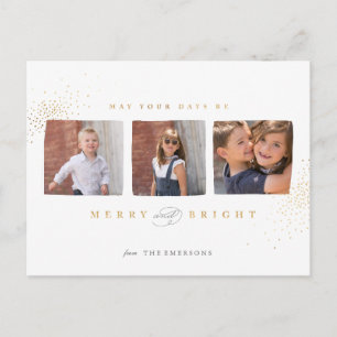 Faux Faux Foil de Noël - Carte postale Vacances