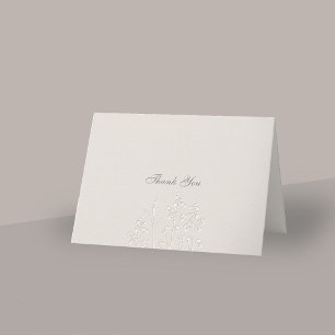 Faux Fleurs sauvages incorporés Merci Mariage plié