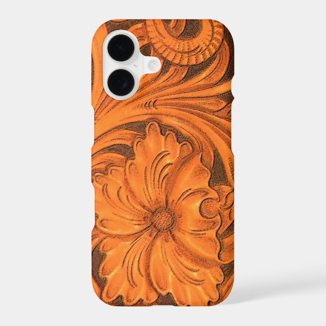 Faux Floral Tooled Leather Saddle (Back)