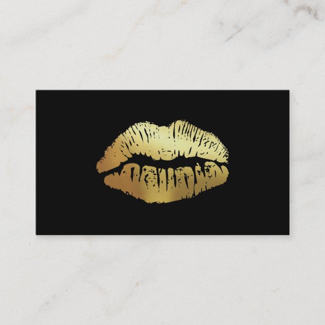 Faux foil bold carte de référence salon - or sur n (Devant)