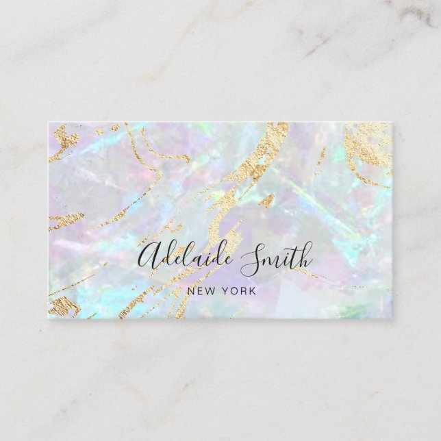 • faux foil details FAUX opal Business Card (Front)