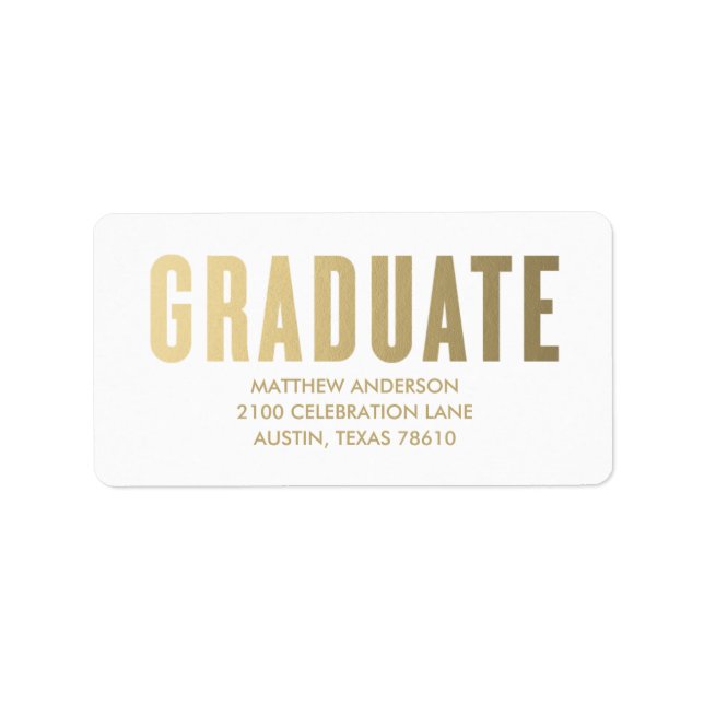 Faux Foil Edition 2 | Graduation Address Label (Front)