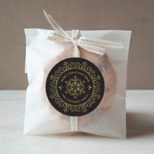 Faux Foil Frame Personalized Christmas Gift Tags