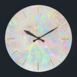 FAUX foil opal  Large Clock<br><div class="desc">please note the holographic effect is not real,  but just simulated</div>
