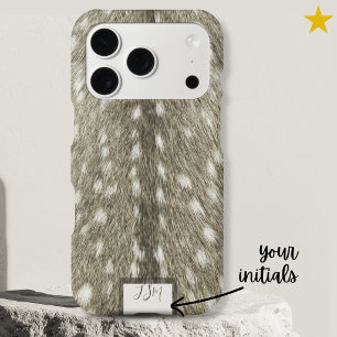 Faux Fourrure Taches de Faon Cheveux de Cerf Gris