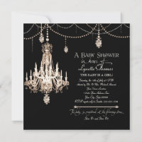 FAUX French Crystal Chandelier Draped Pearl Shower