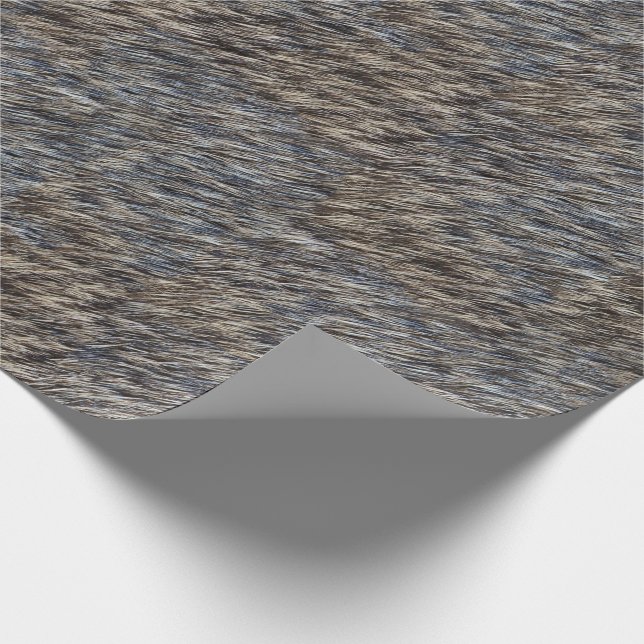Faux fur wrapping paper (Corner)