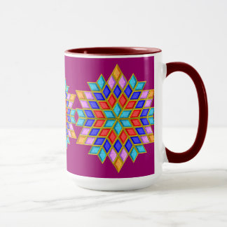 Faux Gemstone Star Quilt Mug
