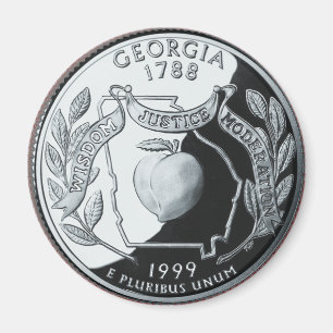 Faux Georgia State Quarter Magnet