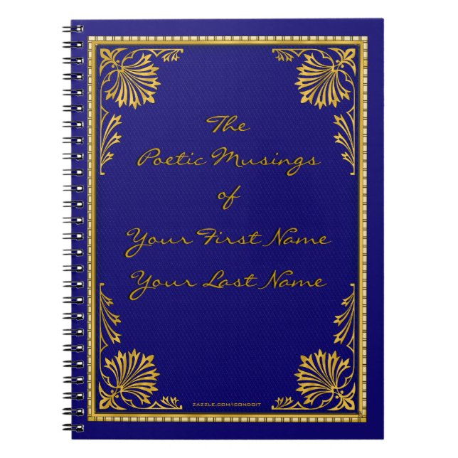 Faux Gilded Leather (Personalized) Notebook (Front)