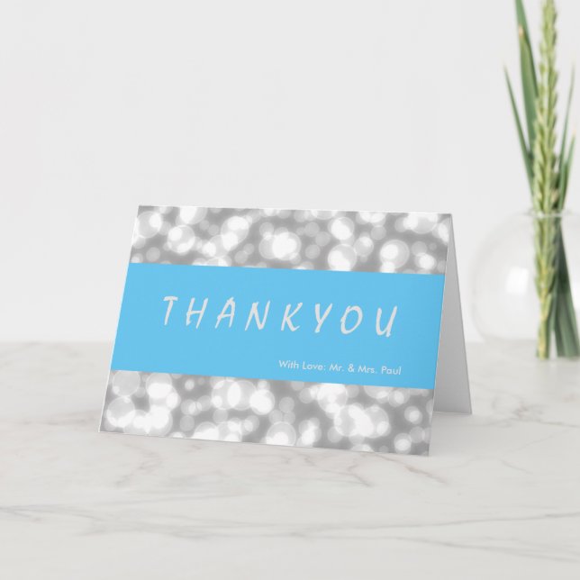 Faux glamourous modern elegant plain thank you (Front)