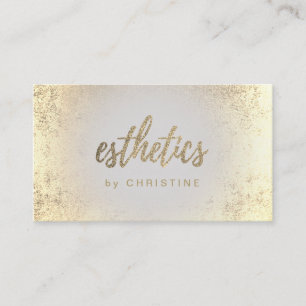 FAUX glitter aesthetics script design Business Car Card