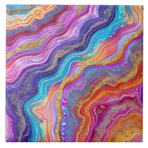 Faux glitter agate pattern  tile