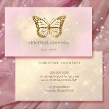 faux glitter butterfly logo