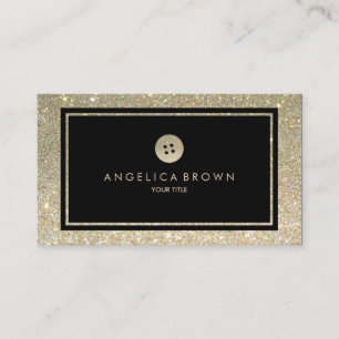Faux Glitter Button Sewing, Tailor Business Card