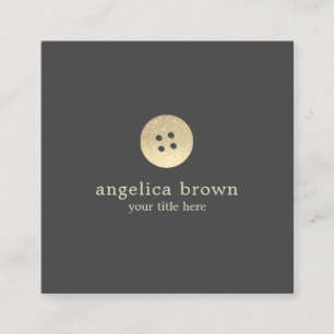 Faux Glitter Button Sewing, Tailor Square Business Card