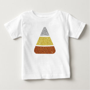 Faux Glitter Candy Corn Baby T-Shirt