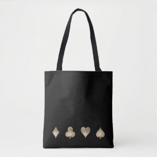 Faux Glitter Casino Gaming Tote Bag