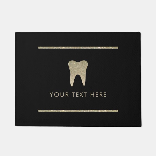 Faux Glitter Dentist Doormat (Front)