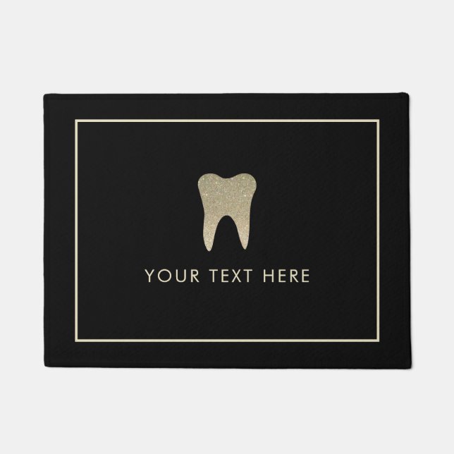 Faux Glitter Dentist Doormat (Front)
