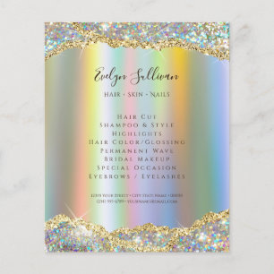 Faux glitter foil sequin flyer