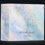 faux glitter opal inspired abstract background binder<br><div class="desc">elegant modern girly binder</div>
