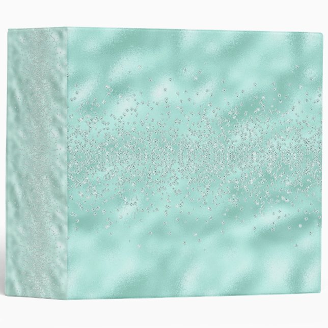 Faux Glitter Pastel Sparkle Elegant Shiny Chic Binder (Front/Spine)