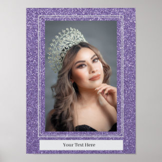 Faux Glitter Personal Portrait Poster