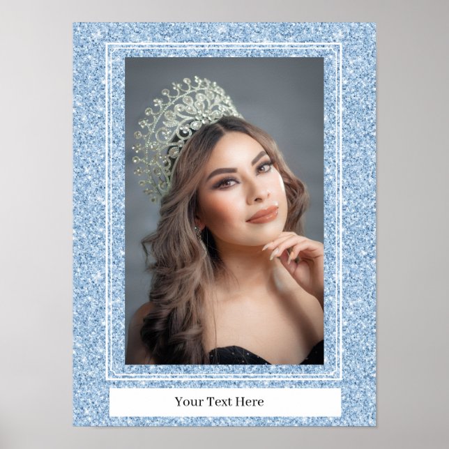 Faux Glitter Personal Portrait Poster (Front)