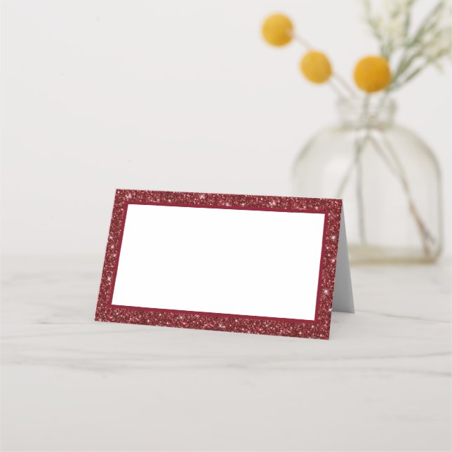 Faux Glitter Place Card (Front)