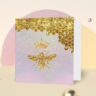 Faux glitter Queen Bee Binder