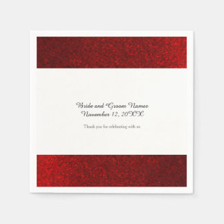 Faux Glitter Ruby Red Napkin